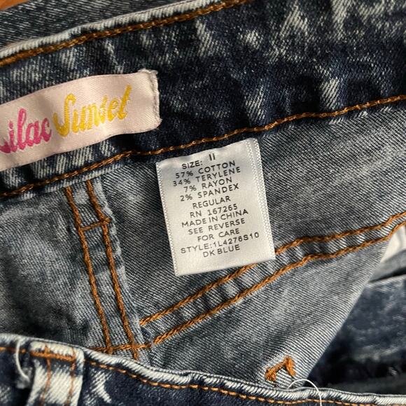 Lilac Sunset Baggy Cargo Jeans Juniors 11 Acid Wash Casual Y2K Grunge Edgy - Picture 3 of 8